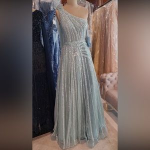 Stunning one shoulder evening gown